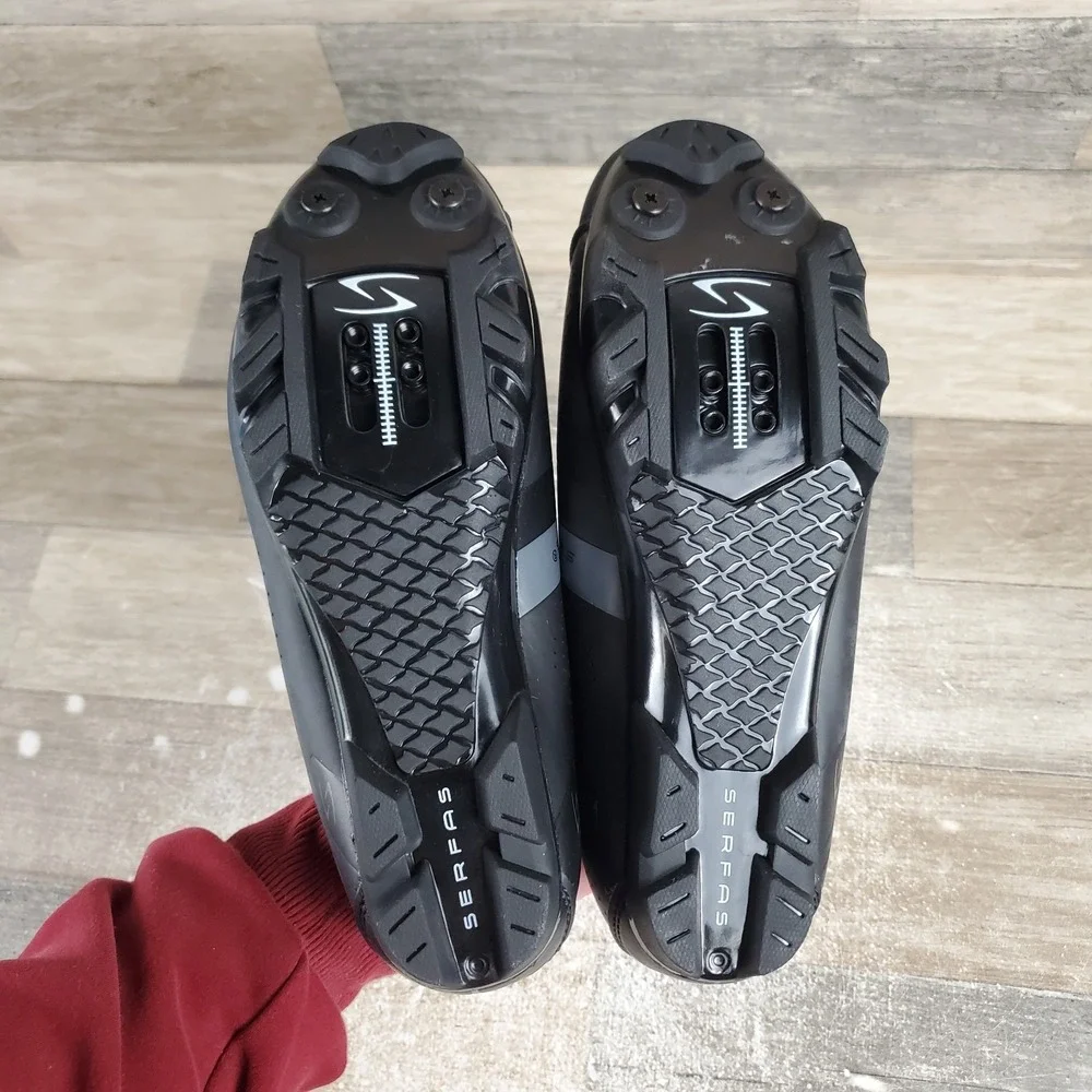Serfas MTB Womens Cycling Shoes 5.5 Black Singletrack 3 Straps Mountain Sneakers